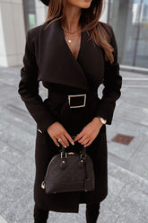 Always A Classic – Midimantel mit Revers und Gürtel